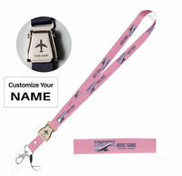 Thumbnail for Concorde seat belt lanyard - pink with name