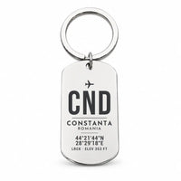Thumbnail for Constanta Mihail Kogalniceanu Airport CND - Key Chain - Original Design - Silver