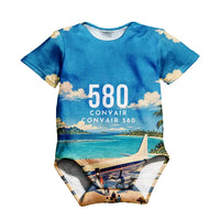 Thumbnail for Convair 580 3D All-Over Print Clothing - Baby Bodysuit - 3D