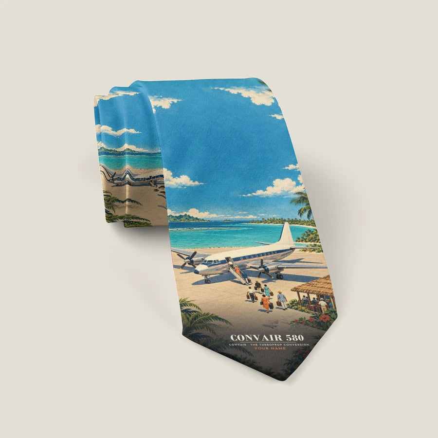 Convair 580 - 3D + Name - Tie - Full Print