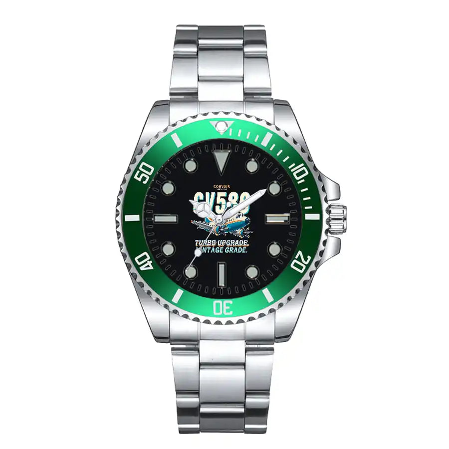 Convair 580 - Cartoon - Premium Diver - Green