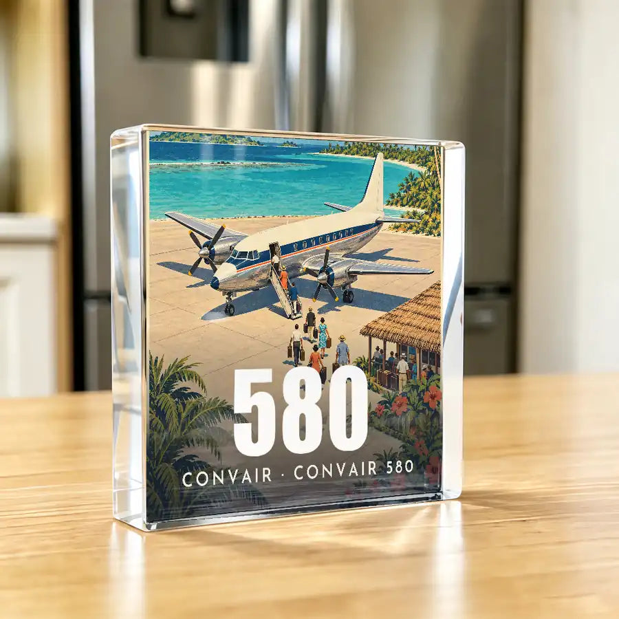 Convair 580 - Crystal Ornament - 3D - Kitchen