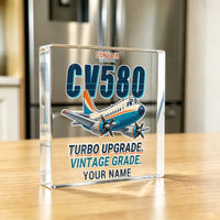 Thumbnail for Convair 580 - Crystal Ornament - Cartoon + Name - Kitchen