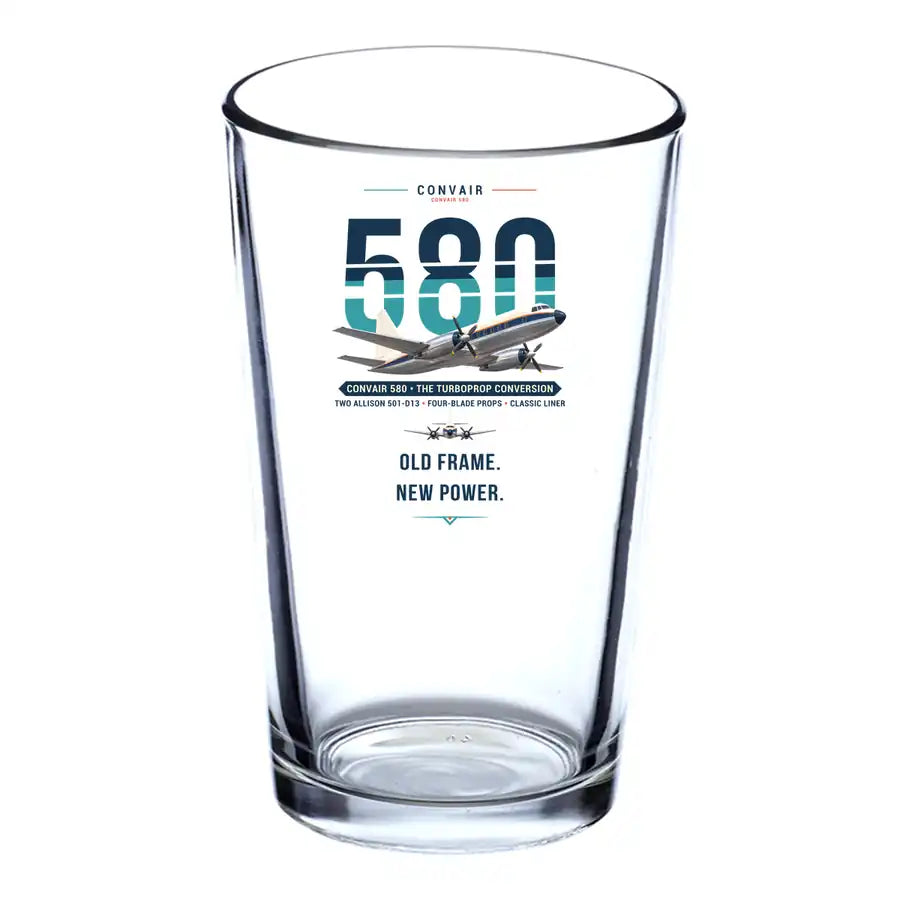 Convair 580 - Original - Beer & Water Glass