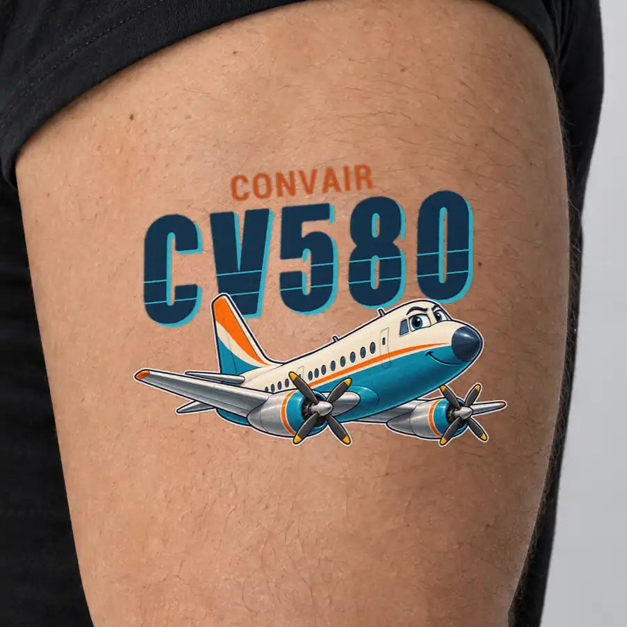 Convair 580 - Tattoo - Cartoon - Man