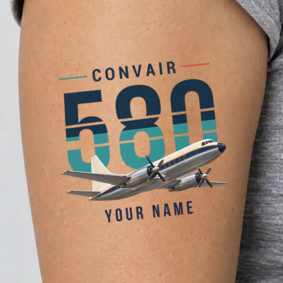 Convair 580 - Tattoo - Original + Name