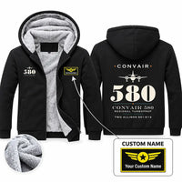 Thumbnail for Convair 580 Zipped Sweatshirts - Heritage + Name - Black