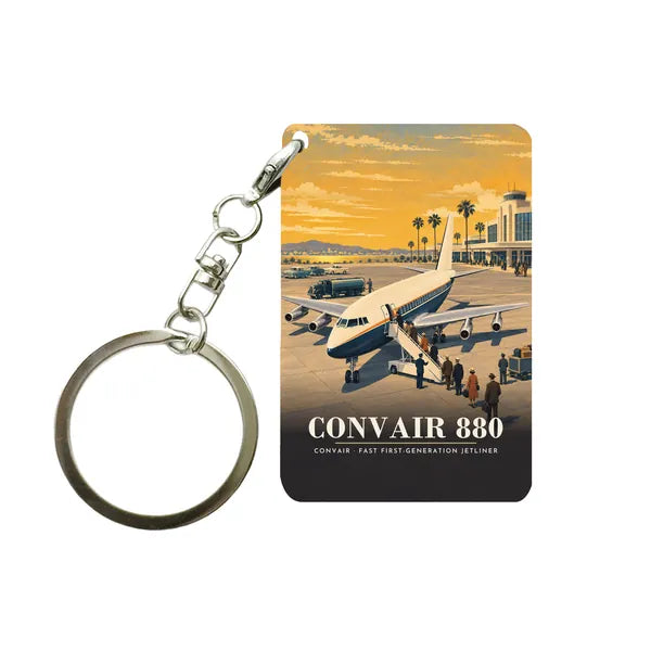 Convair 880 - 3D - Key Chain - Full Print