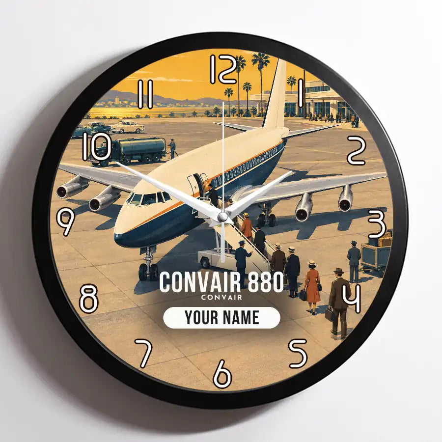 Convair 880 - 3D + Name - Framed - Full Print