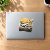 Thumbnail for Convair 880 - 3D + Name - Square Sticker - MacBook