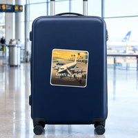 Thumbnail for Convair 880 - 3D + Name - Square Sticker - Suitcase