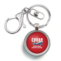 Thumbnail for Convair 880 - Cartoon - Circle Key Chain - Red