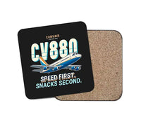 Thumbnail for Convair 880 - Cartoon - Coaster - Black