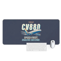 Thumbnail for Convair 880 - Cartoon - Desk Mat - Navy Blue