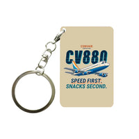 Thumbnail for Convair 880 - Cartoon - Key Chain - Beige