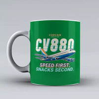 Thumbnail for Convair 880 - Cartoon - Mug - Green