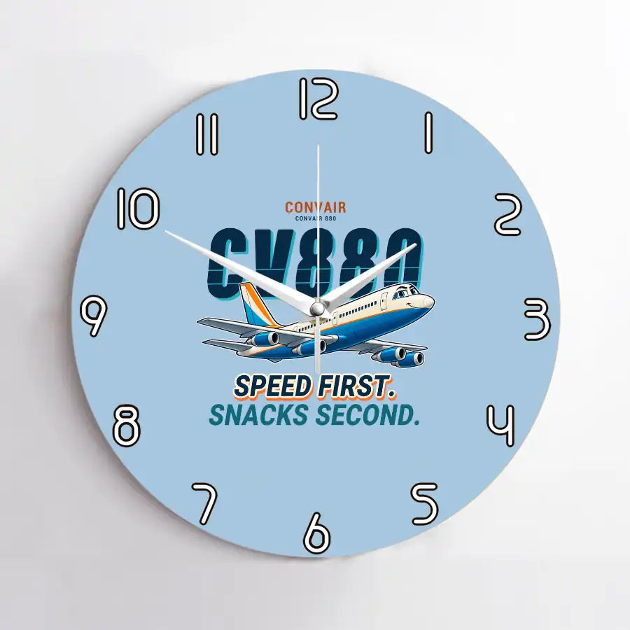 Convair 880 - Cartoon - No Frame - Light Blue