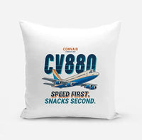 Thumbnail for Convair 880 - Cartoon - Pillow - White