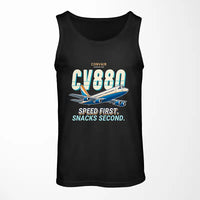 Thumbnail for Convair 880 - Cartoon - Tank Top - Black