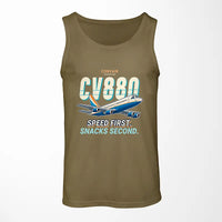 Thumbnail for Convair 880 - Cartoon - Tank Top - Green Army