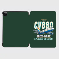 Thumbnail for Convair 880 - Cartoon - iPad Case - Dark Green