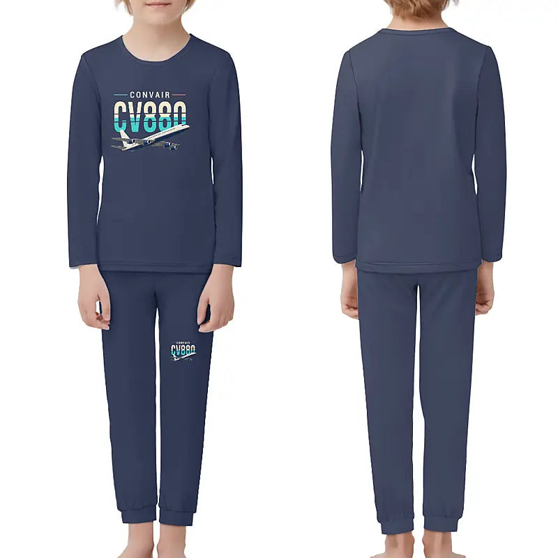 Convair 880 - Children Pajamas - Original Chest - Navy Blue