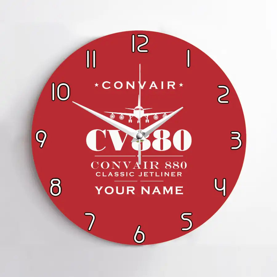 Convair 880 - Heritage + Name - No Frame - Red