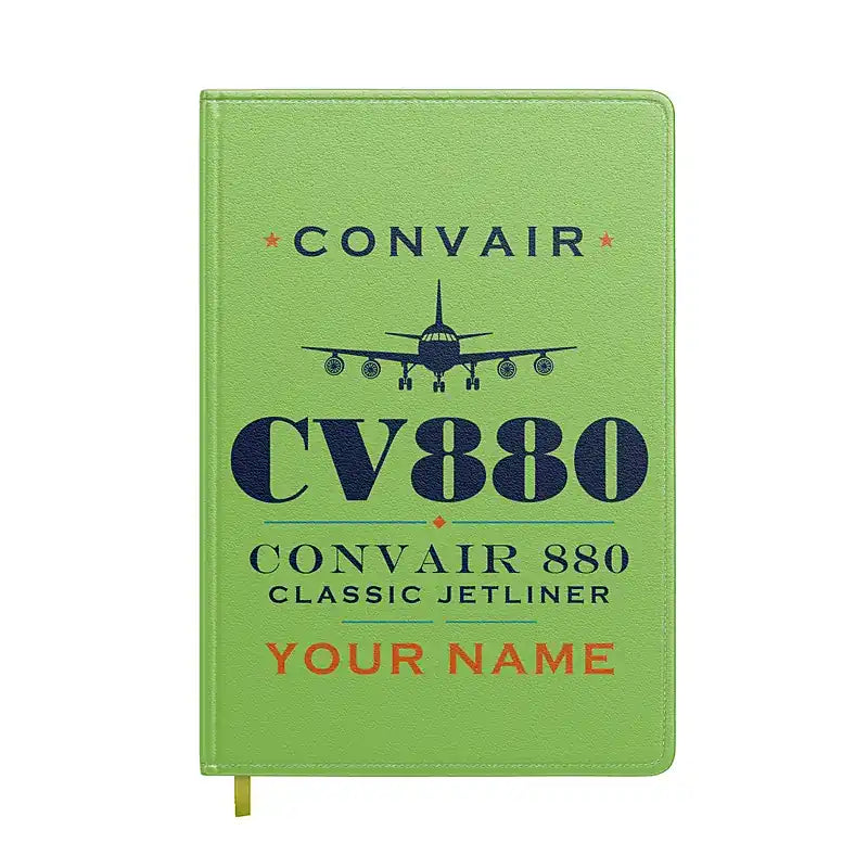 Convair 880 - Heritage + Name - Notebook - Light Green