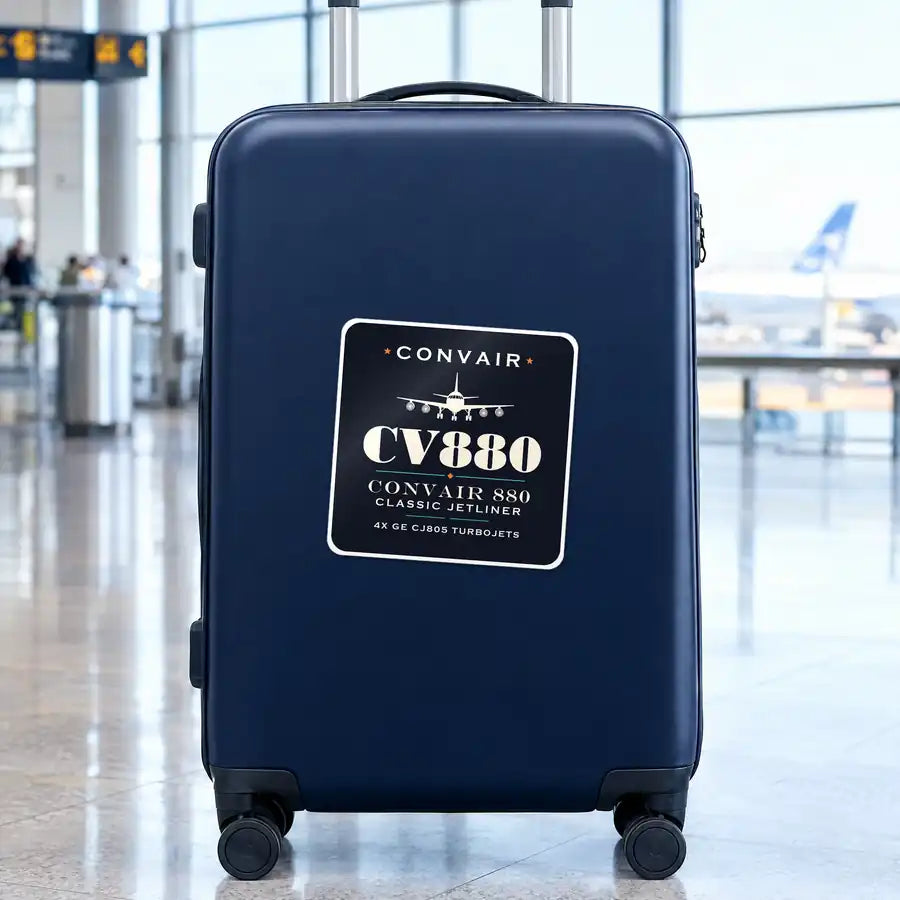 Convair 880 - Heritage - Square Sticker - Suitcase