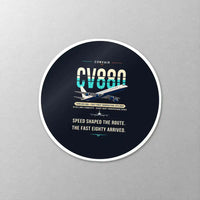 Thumbnail for Convair 880 - Original - Circle Sticker - Close-up