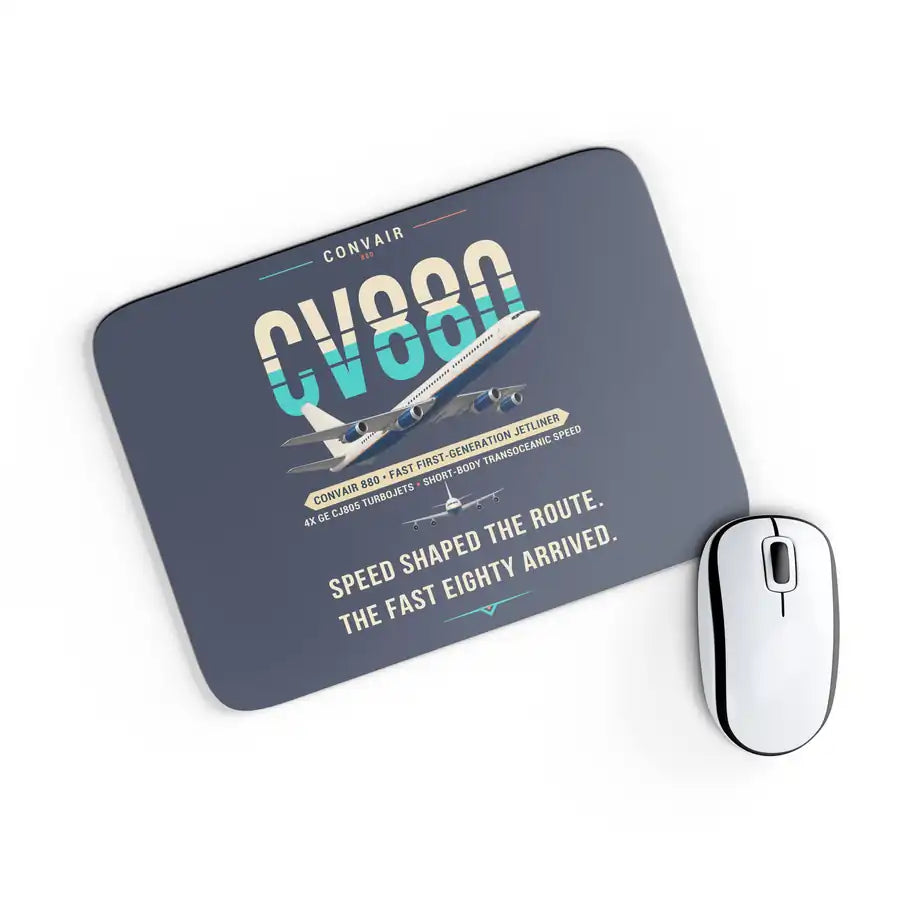 Convair 880 - Original - Mouse Pad - Navy Blue