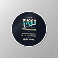 Thumbnail for Convair 880 - Original + Name - Circle Sticker - Close-up