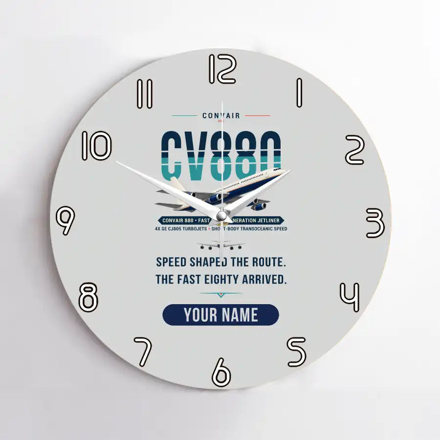 Convair 880 - Original + Name - No Frame - Light Gray