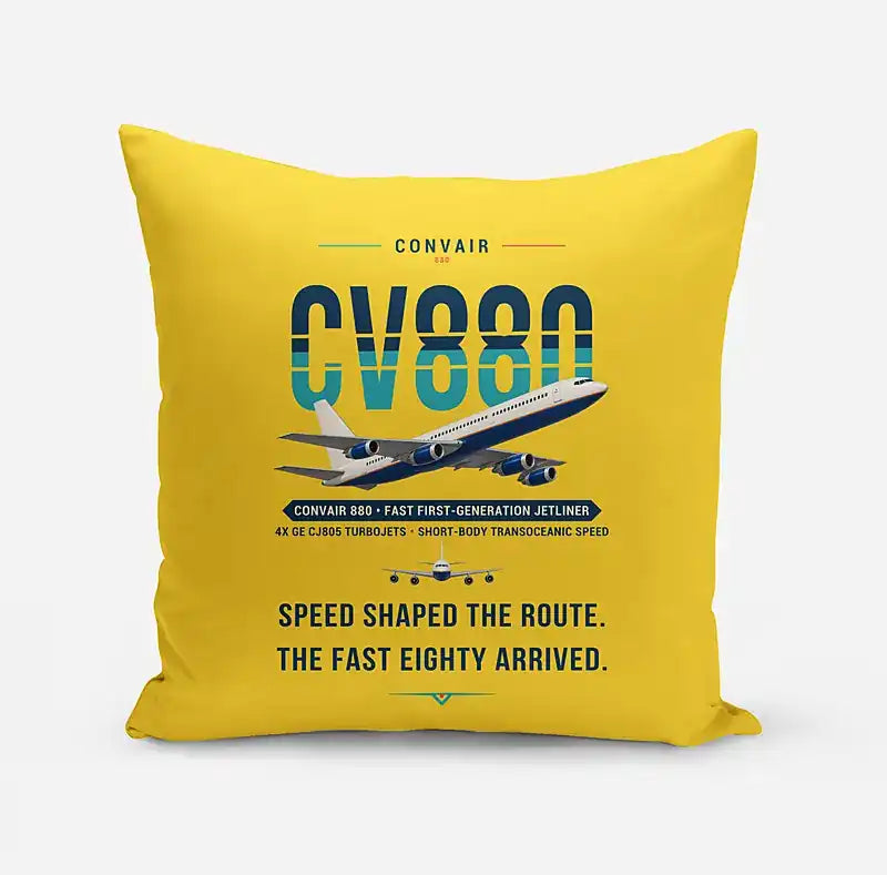 Convair 880 - Original - Pillow - Yellow