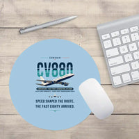 Thumbnail for Convair 880 - Original - Round Mouse Pad - Light Blue