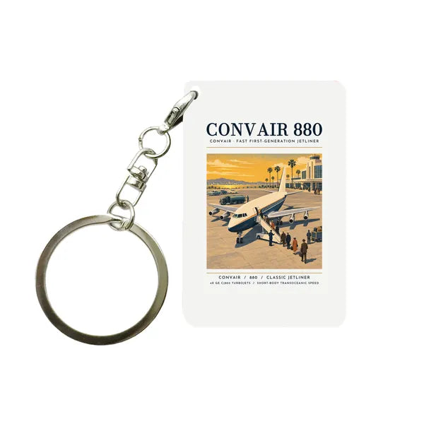 Convair 880 - Poster - Key Chain - White