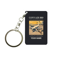 Thumbnail for Convair 880 - Poster + Name - Key Chain - Black