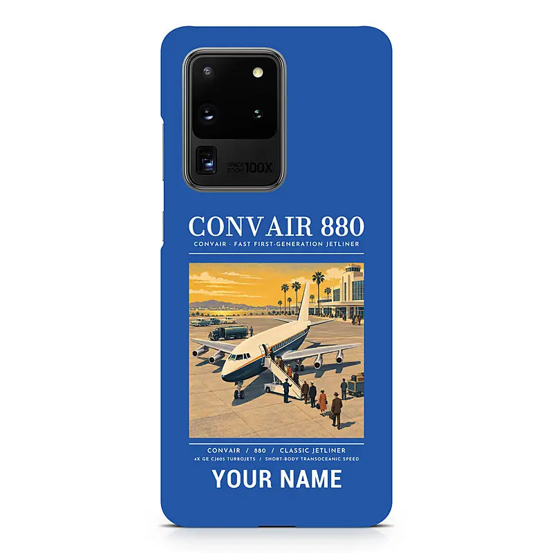 Convair 880 - Poster + Name - Samsung Case - Blue