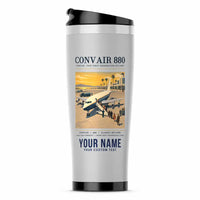 Thumbnail for Convair 880 - Poster + Name - Stainless Steel (No Holder) - Light Gray