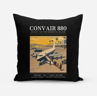 Thumbnail for Convair 880 - Poster - Pillow - Black