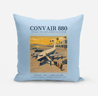 Thumbnail for Convair 880 - Poster - Pillow - Light Blue