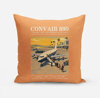 Thumbnail for Convair 880 - Poster - Pillow - Orange
