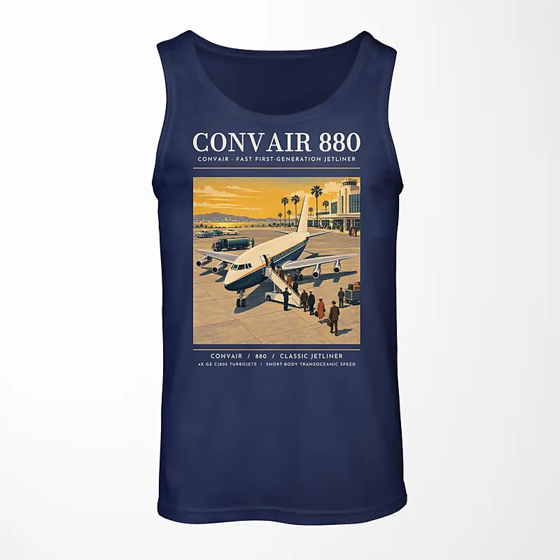 Convair 880 - Poster - Tank Top - Dark Blue