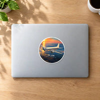 Thumbnail for Convair CV-240 - 3D + Name - Circle Sticker - MacBook