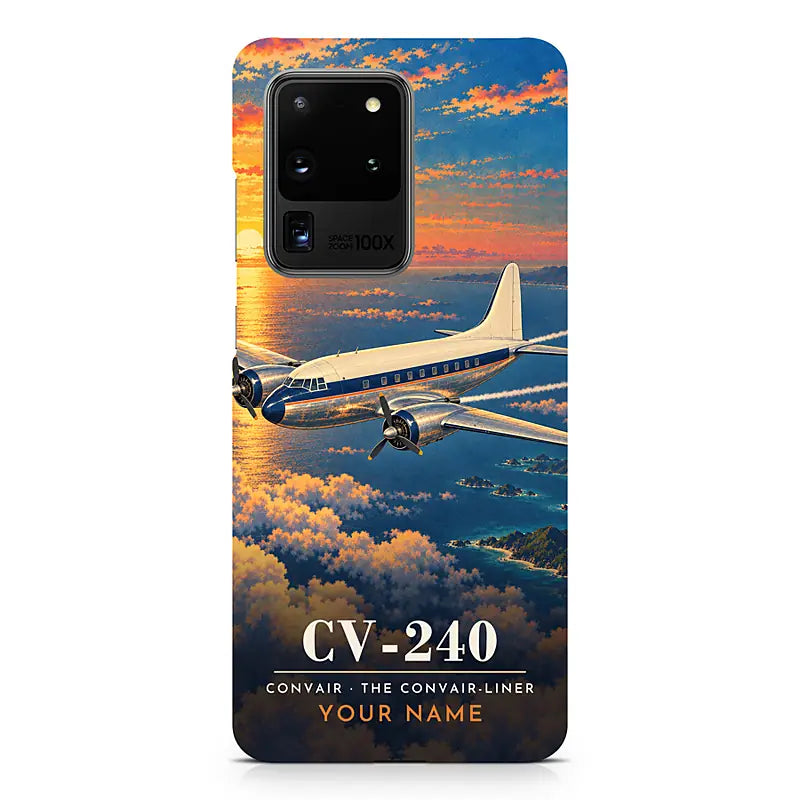 Convair CV-240 - 3D + Name - Samsung Case - Black