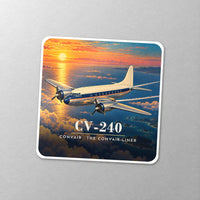 Thumbnail for Convair CV-240 - 3D - Square Sticker - Close-up