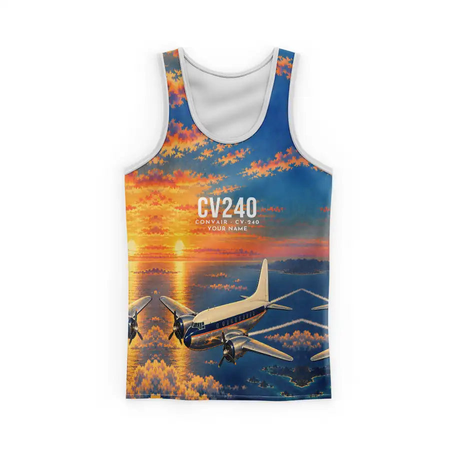 Convair CV-240 3D All-Over Print Clothing - Tank Top - 3D + Name