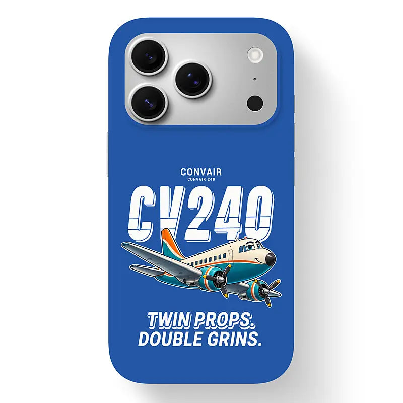 Convair CV-240 - Cartoon - MagSafe iPhone 17 Pro - Blue