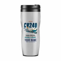 Thumbnail for Convair CV-240 - Cartoon + Name - Plastic (No Holder) - Light Gray