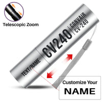 Thumbnail for Convair CV-240 - Mini LED Flashlight - Tag - Silver + Name